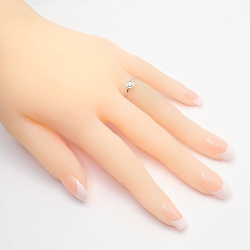 Tiffany & Co Platinum 0.12ct Diamond Engagement Stacking Ring size 6.5 - Picture 5 of 8